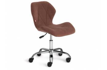Кресло офисное Selfi флок коричневый
