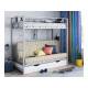 Двухъярусная кровать с диваном Мадлен ЯЯ Серый пифагор