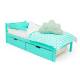 Кровать Svogen classic с ящиками и бортиком мятный