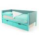 Кровать-тахта мягкая Svogen с ящиками и бортиком мятный