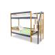 Двухъярусная кровать Svogen с бортиком дерево-графит
