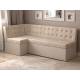 Скамья угловая со спальным местом Олимп Микровелюр бежевый