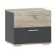Тумба для обуви Санти НМ 013.24 Антрацит/Дуб Крафт Серый