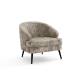 Кресло Марсель микровелюр фреска пепельный