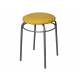 Табурет круглый с кольцом ДХ-11 обивка желтый