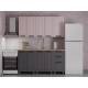 Кухонный гарнитур Лилия 1600 мм Кашемир/Сталь