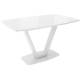 Стол Лотус раздвижной со стеклом OPTIWHITE