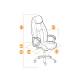 Кресло офисное Boss хром флок бежевый