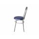 Стул №1 ДХ-8 без мягкой спинки обивка голубой