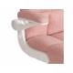 Кресло Lugano Wh ткань teddy розовый