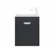 Тумба с раковиной Uperwood Modul матовая черная 50 см