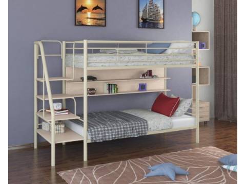 Двухъярусная кровать Толедо П слоновая кость/молочный