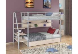 Двухъярусная кровать Толедо ПЯ серый дуб молочный