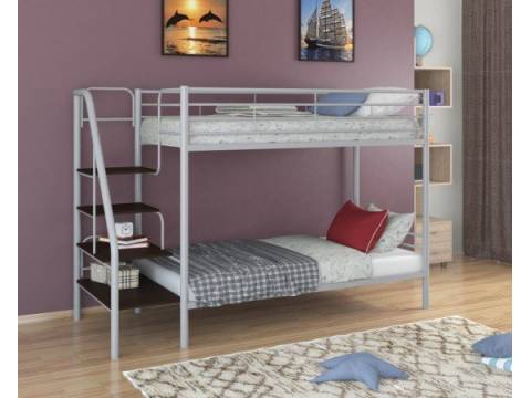 Двухъярусная кровать Толедо серый/венге