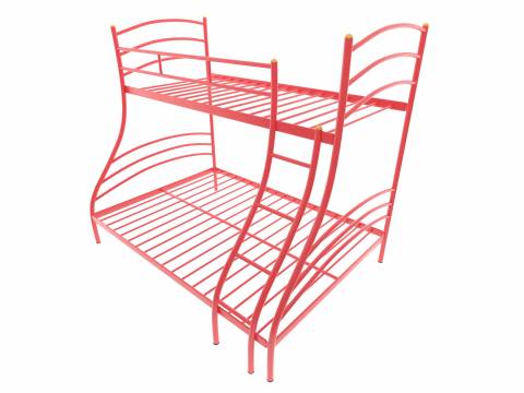 Кровать двухъярусная Глория красная