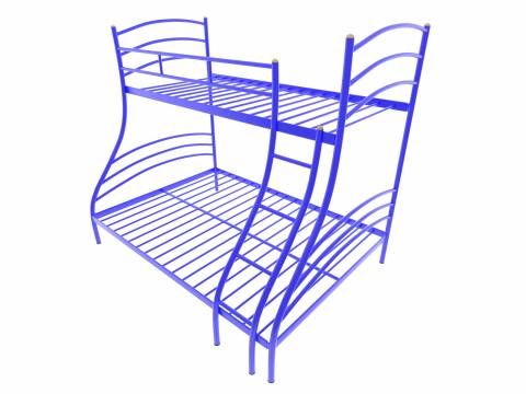 Кровать двухъярусная Глория синяя