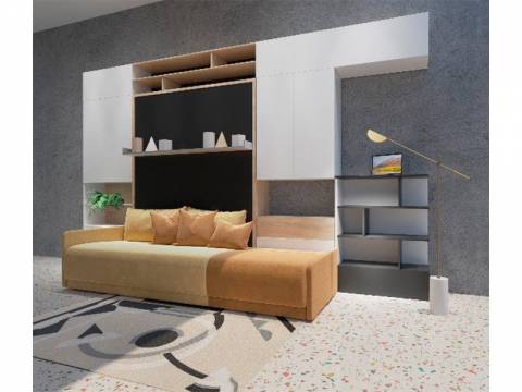 Гостиная трансформер Малевич в стандарте с кроватью 1600