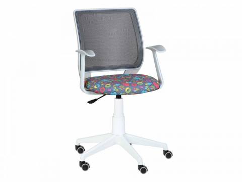 Кресло Эксперт white Т-эрго детский принт черный-Т57