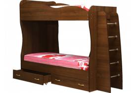 Кровать детская двухъярусная Юниор 1 итальянский орех