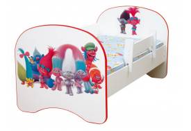 Кровать детская с фотопечатью без ящика Тролли
