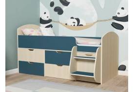 Кровать Малыш-7 Дуб-Лазурь