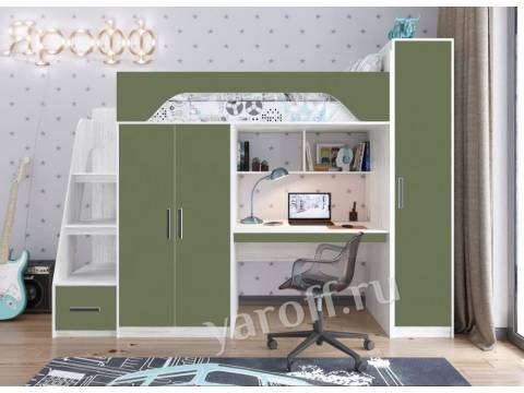 Кровать Тея витенберг/олива