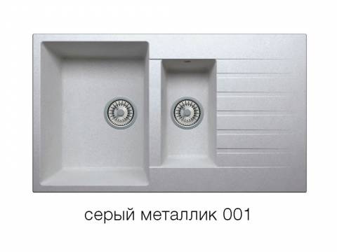 Кухонная мойка Tolero R-118 Серый металлик 101