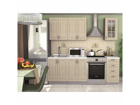 Кухонный гарнитур Лондон 1,6 м Дуб Крем