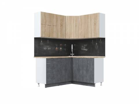 Кухонный гарнитур угловой Асти дуб сонома