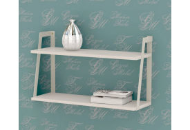 Полка металлическая ЛОФТ-2 Белый/белый глянец