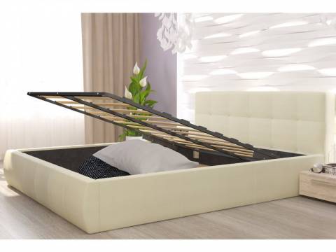 Кровать с ПМ 1400 мм Оскар 73/1 бежевая