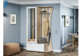 Прихожая Домино 4 (У) дуб сонома светлый/белый