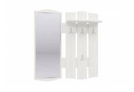 Вешалка с зеркалом Фьюжен 2-0403 белый