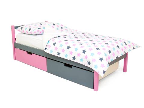 Кровать Svogen classic с ящиками лаванда-графит