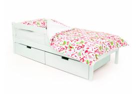 Кровать Svogen classic с ящиками и бортиком белый