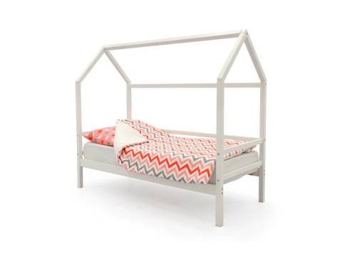 Кровать-домик Svogen с ящиками и бортиком белый