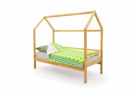 Кровать-домик Svogen с ящиками и бортиком натура без покрытия