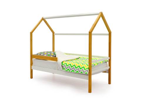 Кровать-домик Svogen с бортиком дерево-белый