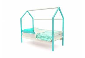 Кровать-домик Svogen с бортиком мятно-белый