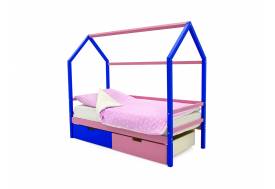 Кровать-домик Svogen с ящиками синий-лаванда