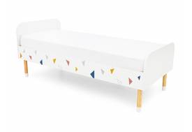 Кровать Stumpa Классика с рисунком Треугольники желтый, синий, розовый