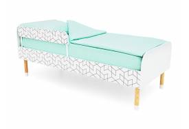 Кровать Stumpa Классика с бортиком рисунок Кубики