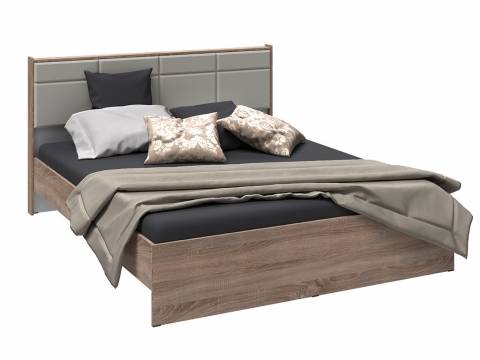 Кровать Соната 1400 дуб сонома/белый