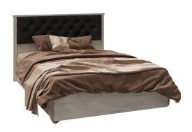 Кровать с мягкой спинкой София СКР-2 1600 с ортопедом Дуб крафт белый