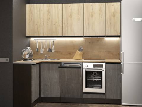 Кухонный гарнитур Адажио прайм 400х1100х2000 мм