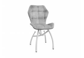 Стул Бабочка шарики серый, белые ножки