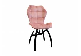 Стул Бабочка шарики пудровый, черные ножки