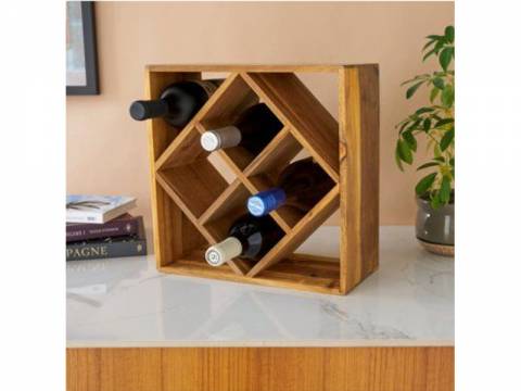 Настольная барная полка Куб на 8 бутылок