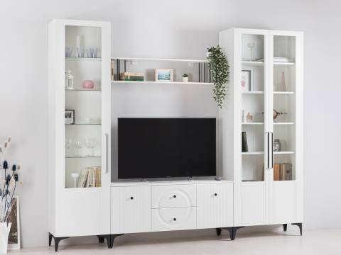 Гостиная Валенсия Белая шагрень