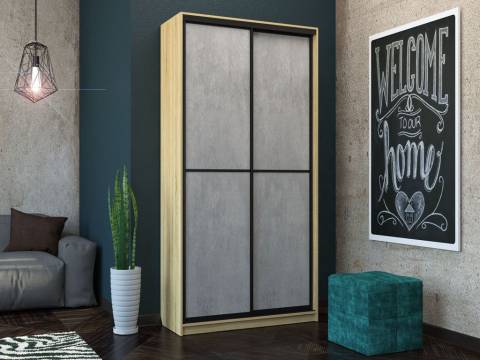 Шкаф-купе Лофт Шк12-47 1200 фасад МДФ бетон +